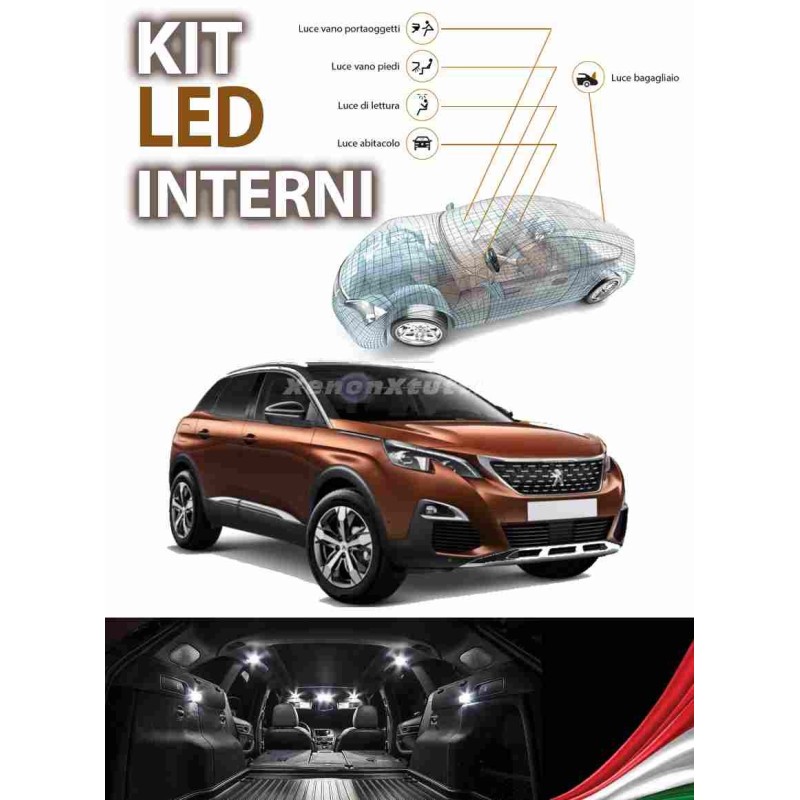 KIT FULL LED INTERNI PEUGEOT 3008 II SECONDA SERIE KIT FULL LED INTERNI PEUGEOT 3008 II SECONDA SERIE