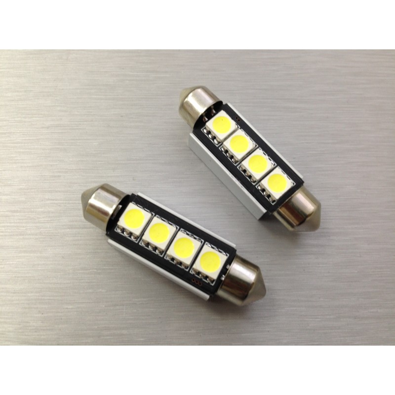 COPPIA LED FESTOON /SILURO 3 LED 42MM 5050 CANBUS COPPIA LED FESTOON /SILURO 3 LED 42MM 5050 CANBUS