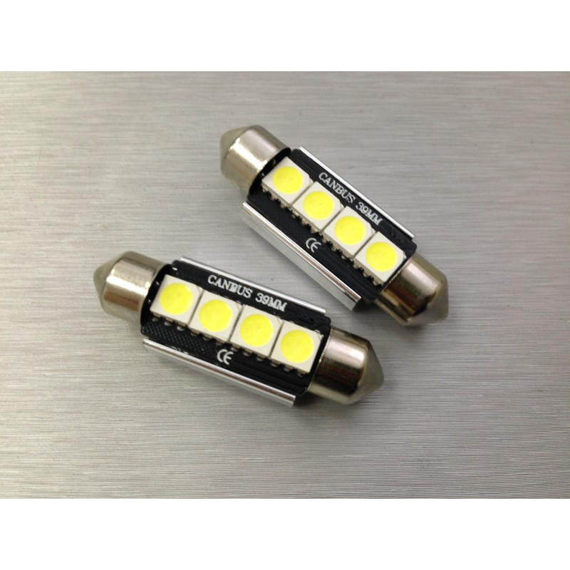 COPPIA LED FESTOON /SILURO 4 LED 5050 CANBUS COPPIA LED FESTOON /SILURO 4 LED 5050 CANBUS