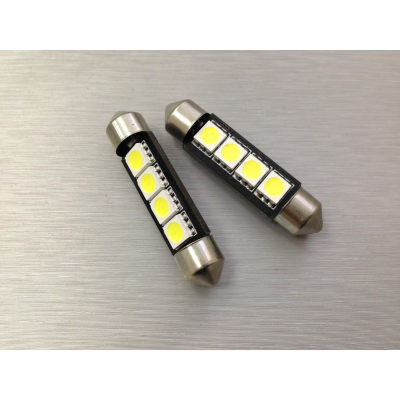 COPPIA LED FESTOON /SILURO 4 LED 5050 COPPIA LED FESTOON /SILURO 4 LED 5050