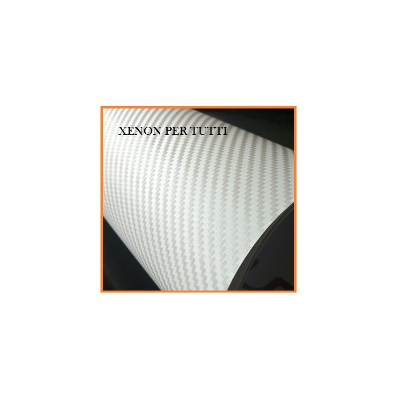 PELLICOLA CARBONIO WHITE 3D 1 mt x 1,52 mt PELLICOLA CARBONIO WHITE 3D 1 mt x 1,52 mt