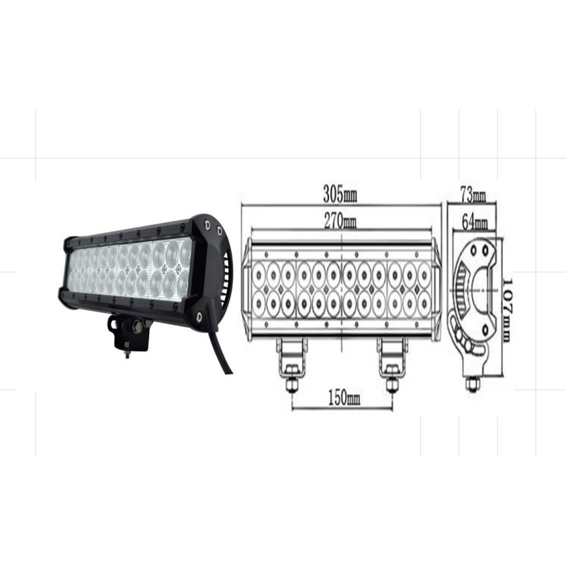 LED WORKING LIGHT 72W 9/32V PROFONDITA O DIFFUSO LED WORKING LIGHT 72W 9/32V PROFONDITA O DIFFUSO