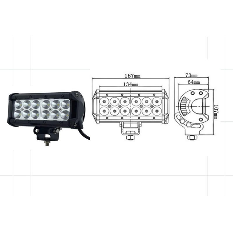 LED WORKING LIGHT 36W 9/32V PROFONDITA O DIFFUSO LED WORKING LIGHT 36W 9/32V PROFONDITA O DIFFUSO