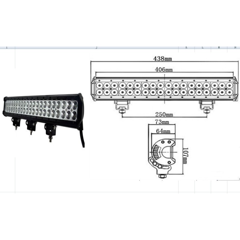 LED WORKING LIGHT 108W 9/32V PROFONDITA O DIFFUSO LED WORKING LIGHT 108W 9/32V PROFONDITA O DIFFUSO