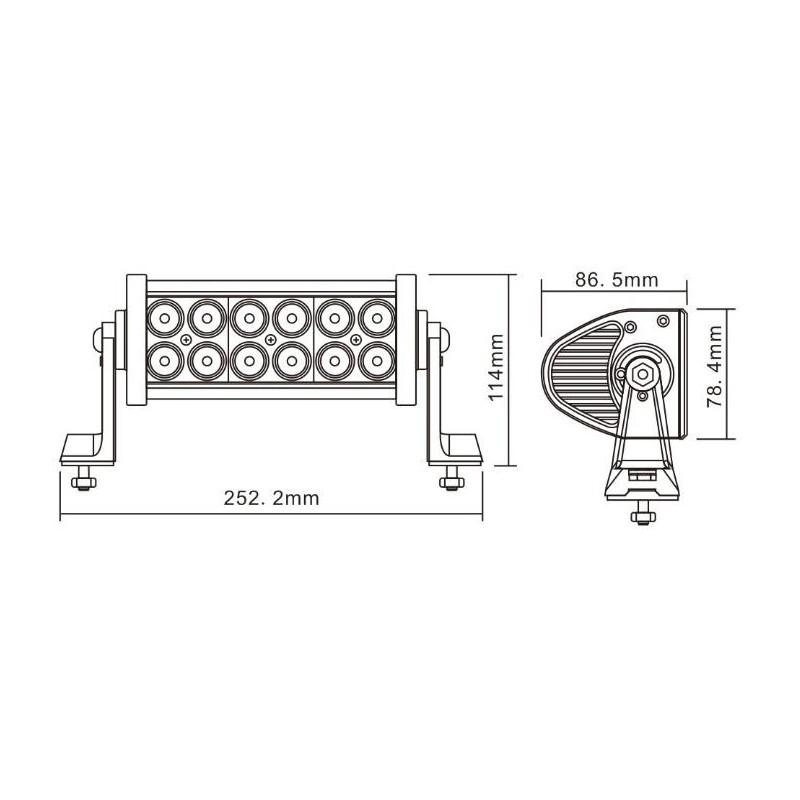 LED WORKING LIGHT 36W 9/32V PROFONDITA O DIFFUSO LED WORKING LIGHT 36W 9/32V PROFONDITA O DIFFUSO