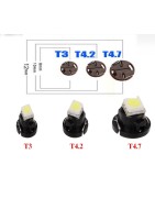 LED T3 T4,2 T4,7 LAMPADE PER SOSTITUZIONE INTENI E STRUMENTAZIONE AUTO